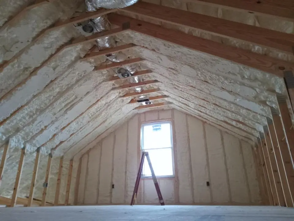Spray foam roofing application for Crawl Space Insulation project in Blairstown